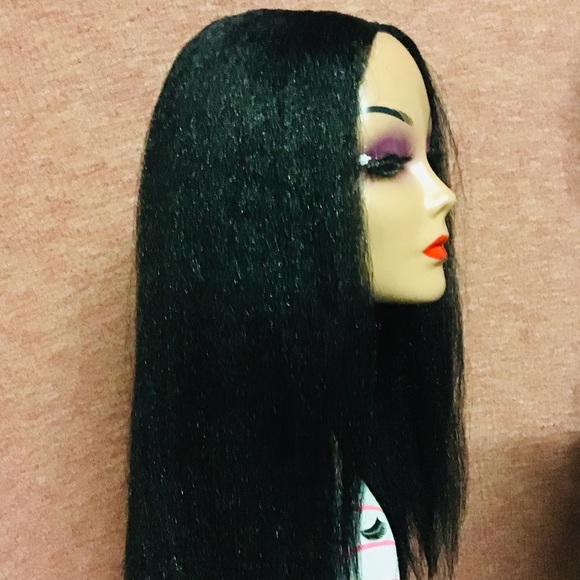 Beautiful Upart Wig Kinky Straight Wig Natural Color  synthetic Hair 22-inch - Picture 3 of 9